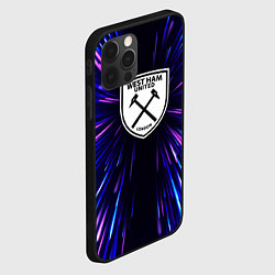 Чехол для iPhone 12 Pro Max West Ham neon energy, цвет: 3D-черный — фото 2