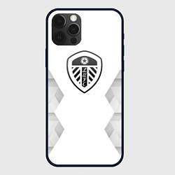 Чехол для iPhone 12 Pro Max Leeds United white poly, цвет: 3D-черный