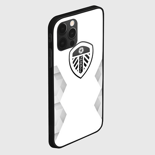 Чехол iPhone 12 Pro Max Leeds United white poly / 3D-Черный – фото 2