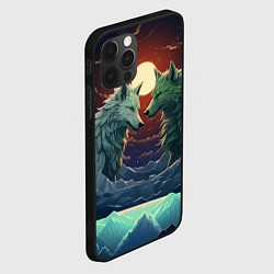 Чехол для iPhone 12 Pro Max Волк и волчица, цвет: 3D-черный — фото 2