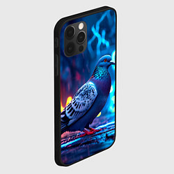 Чехол для iPhone 12 Pro Max Голубь и разряды молний, цвет: 3D-черный — фото 2