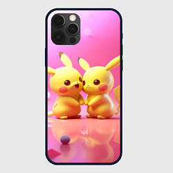 Чехол для iPhone 12 Pro Max Пикачу 14 февраля, цвет: 3D-черный