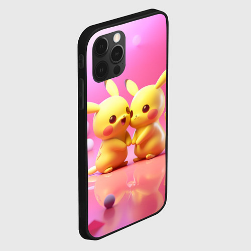 Чехол iPhone 12 Pro Max Пикачу 14 февраля / 3D-Черный – фото 2