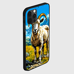 Чехол для iPhone 12 Pro Max Горный козел, цвет: 3D-черный — фото 2