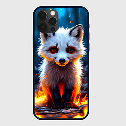 Чехол для iPhone 12 Pro Max Песец в огне, цвет: 3D-черный