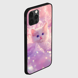 Чехол для iPhone 12 Pro Max Котенок в пузырях, цвет: 3D-черный — фото 2