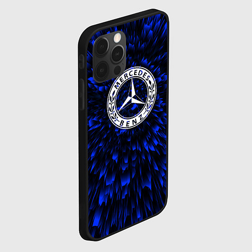Чехол iPhone 12 Pro Max Mercedes blue energy / 3D-Черный – фото 2