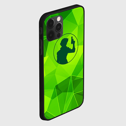 Чехол iPhone 12 Pro Max Cowboy Bebop green poly / 3D-Черный – фото 2