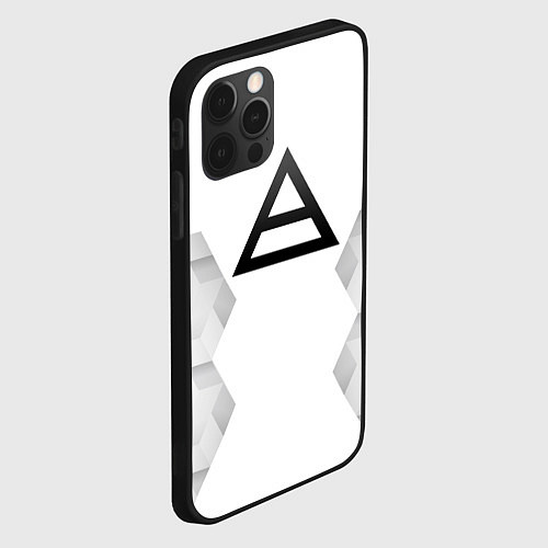 Чехол iPhone 12 Pro Max Thirty Seconds to Mars white poly / 3D-Черный – фото 2