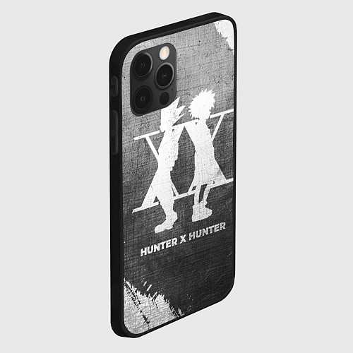 Чехол iPhone 12 Pro Max Hunter x Hunter - grey gradient / 3D-Черный – фото 2