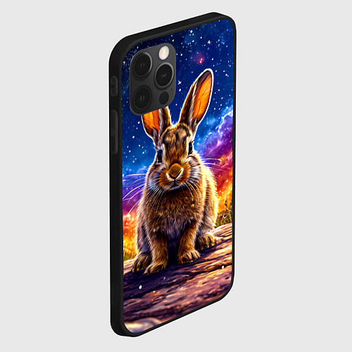 Чехол iPhone 12 Pro Max Зачик и космическое небо / 3D-Черный – фото 2