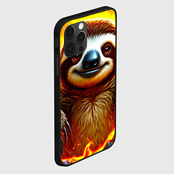 Чехол для iPhone 12 Pro Max Ленивец в огненной лаве, цвет: 3D-черный — фото 2