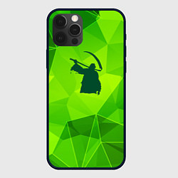 Чехол для iPhone 12 Pro Max Children of Bodom green poly, цвет: 3D-черный