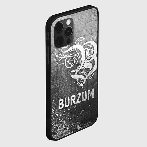 Чехол iPhone 12 Pro Max Burzum - grey gradient / 3D-Черный – фото 2