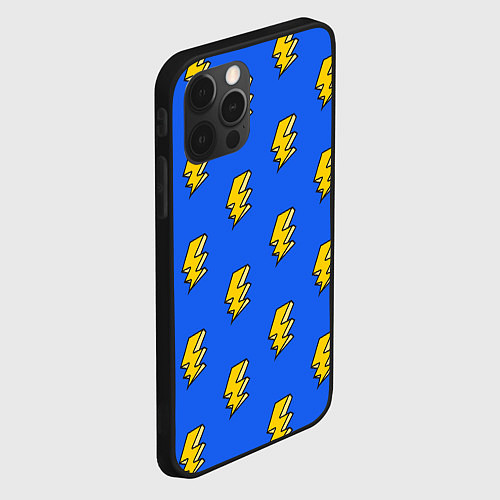Чехол iPhone 12 Pro Max Супер молнии / 3D-Черный – фото 2