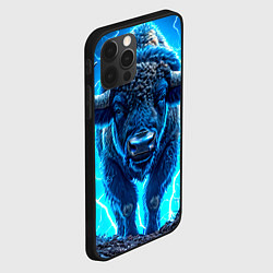 Чехол для iPhone 12 Pro Max Буйвол в разряде молнии, цвет: 3D-черный — фото 2
