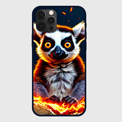 Чехол для iPhone 12 Pro Max Лемур в огне, цвет: 3D-черный