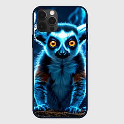 Чехол для iPhone 12 Pro Max Лемур и удар молнии, цвет: 3D-черный