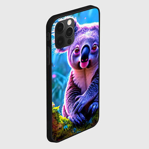 Чехол iPhone 12 Pro Max Коала на дереве / 3D-Черный – фото 2