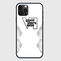 Чехол для iPhone 12 Pro Max GTA6 white poly, цвет: 3D-черный