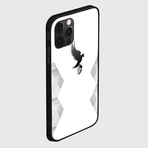 Чехол iPhone 12 Pro Max Hollywood Undead white poly / 3D-Черный – фото 2