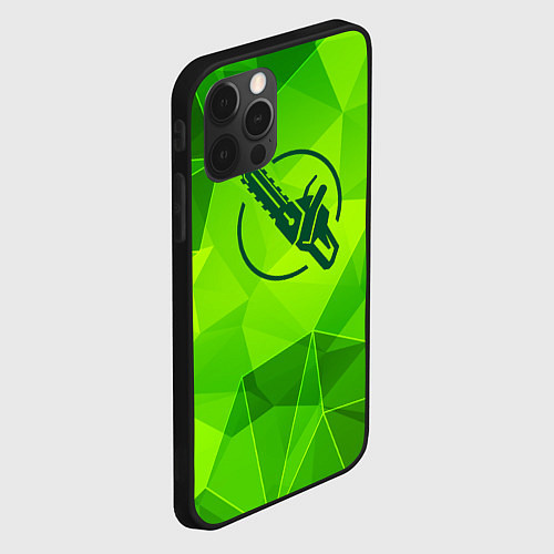 Чехол iPhone 12 Pro Max Chainsaw Man green poly / 3D-Черный – фото 2