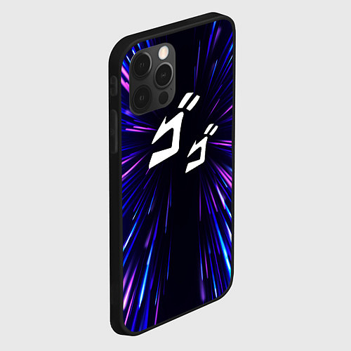 Чехол iPhone 12 Pro Max JoJo Bizarre Adventure neon energy / 3D-Черный – фото 2