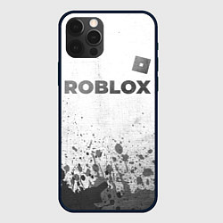 Чехол для iPhone 12 Pro Max Roblox - white gradient посередине, цвет: 3D-черный