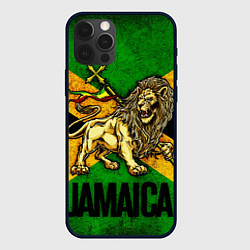Чехол для iPhone 12 Pro Max Jamaica lion flag, цвет: 3D-черный