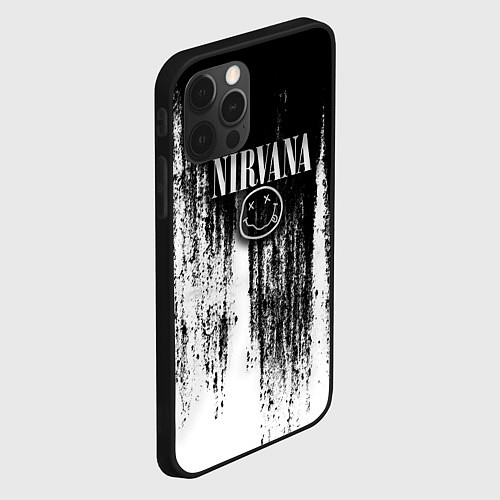 Чехол iPhone 12 Pro Max Нирвана потёки грязи / 3D-Черный – фото 2