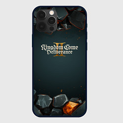 Чехол для iPhone 12 Pro Max Kingdom Come Deliverance 2 каменная текстура, цвет: 3D-черный