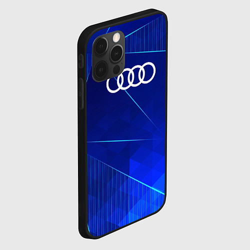 Чехол iPhone 12 Pro Max Audi blue poly / 3D-Черный – фото 2