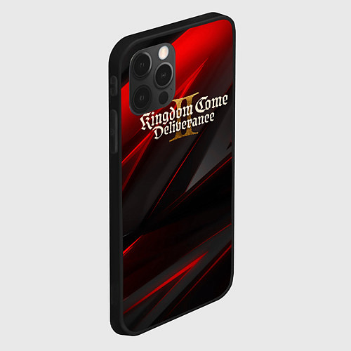 Чехол iPhone 12 Pro Max Kingdom Come Deliverance 2 red black / 3D-Черный – фото 2
