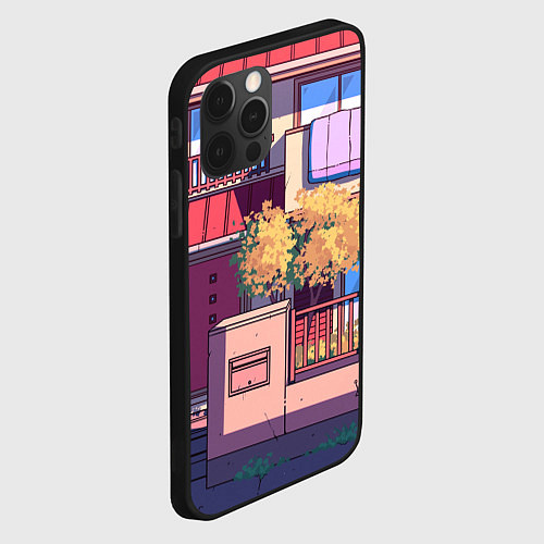 Чехол iPhone 12 Pro Max Lo-fi японский стиль улица / 3D-Черный – фото 2
