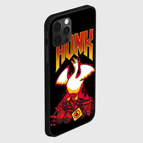 Чехол iPhone 12 Pro Max Goose - honk / 3D-Черный – фото 2