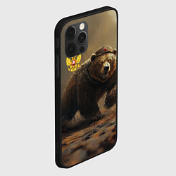 Чехол для iPhone 12 Pro Max Русский бурый медведь, цвет: 3D-черный — фото 2