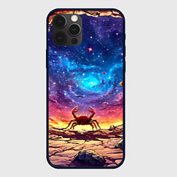 Чехол для iPhone 12 Pro Max Краб смотрит в космос, цвет: 3D-черный