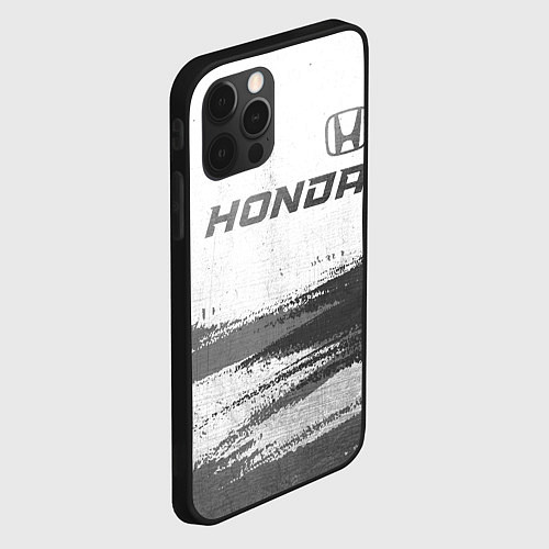 Чехол iPhone 12 Pro Max Honda - white gradient посередине / 3D-Черный – фото 2