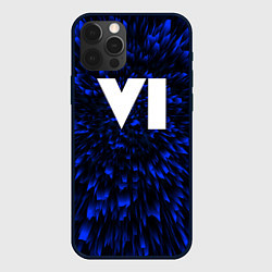 Чехол для iPhone 12 Pro Max GTA 6 blue energy, цвет: 3D-черный