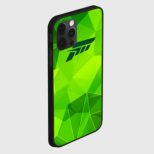 Чехол iPhone 12 Pro Max Forza Horizon green poly / 3D-Черный – фото 2
