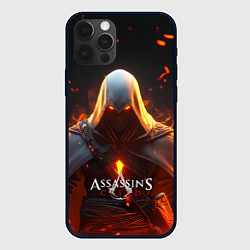 Чехол для iPhone 12 Pro Max Assassins Creed fire, цвет: 3D-черный