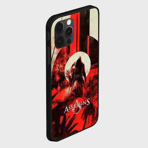 Чехол iPhone 12 Pro Max Assassins Creed ninja / 3D-Черный – фото 2