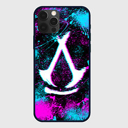 Чехол iPhone 12 Pro Max Assassins creed shadows - neon color