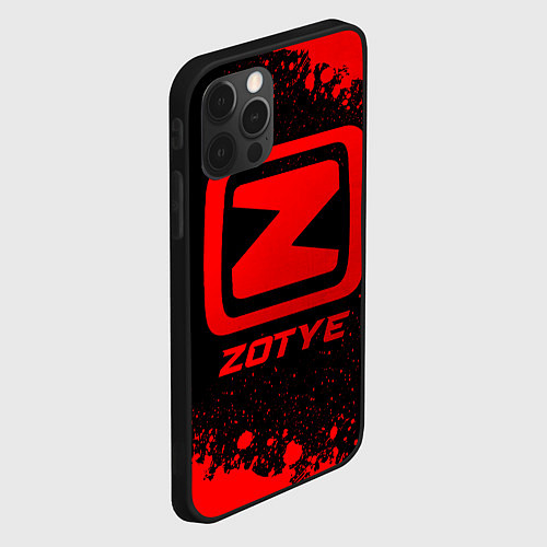 Чехол iPhone 12 Pro Max Zotye - red gradient / 3D-Черный – фото 2