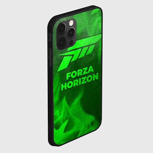 Чехол iPhone 12 Pro Max Forza Horizon - green gradient / 3D-Черный – фото 2