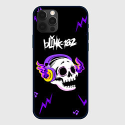 Чехол для iPhone 12 Pro Max Blink 182 неоновый череп, цвет: 3D-черный