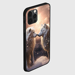 Чехол для iPhone 12 Pro Max Волчья нежность, цвет: 3D-черный — фото 2