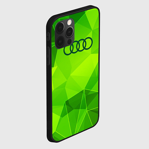 Чехол iPhone 12 Pro Max Audi green poly / 3D-Черный – фото 2