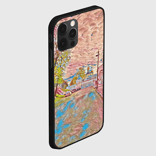 Чехол iPhone 12 Pro Max Старый город / 3D-Черный – фото 2