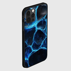 Чехол для iPhone 12 Pro Max Вдавленные абстрактные неоновые соты, цвет: 3D-черный — фото 2